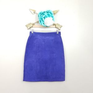 Vintage The Limited Purple Suede Skirt Size 6